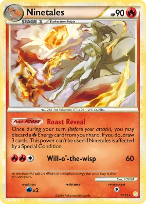 Ninetales Pokémon HeartGold & SoulSilver #7 Holo