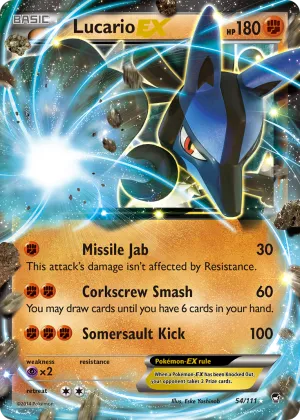 Lucario-EX Pokémon Furious Fists #54 Holo
