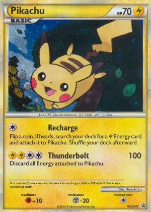 Pikachu Pokémon HGSS Black Star Promos #HGSS03 Holo