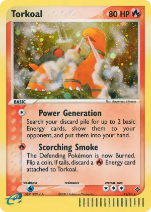 Torkoal Pokémon Dragon #12 Holo