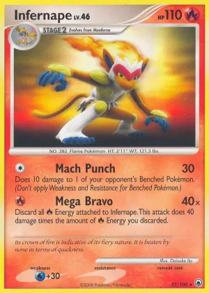Infernape Pokémon Majestic Dawn #22 Reverse Holo