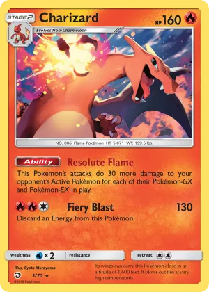 Charizard Pokémon Dragon Majesty #3 Reverse Holo
