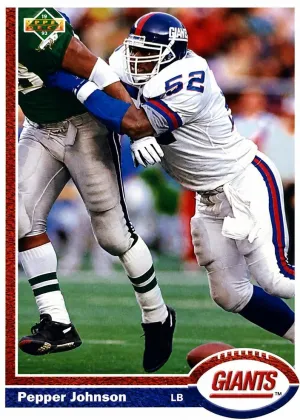 Pepper Johnson 1991 Upper Deck Football #183