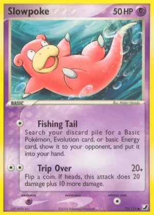 Slowpoke Pokémon Unseen Forces #72 Reverse Holo