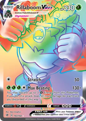 Rillaboom VMAX Pokémon Rebel Clash #193 Holo