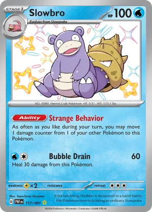 Slowbro Pokémon Paldean Fates #117 Holo