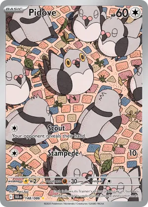 Pidove Pokémon Black Bolt #148 Holo