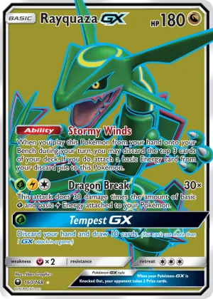 Rayquaza-GX Pokémon Celestial Storm #160 Holo