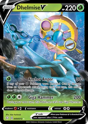 Dhelmise V Pokémon Shining Fates #9 Holo