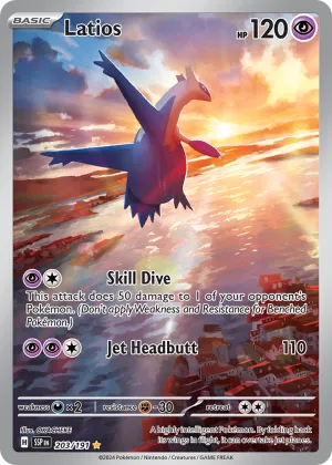 Latios Pokémon Surging Sparks #203 Holo