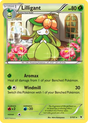 Lilligant Pokémon Noble Victories #5 Reverse Holo