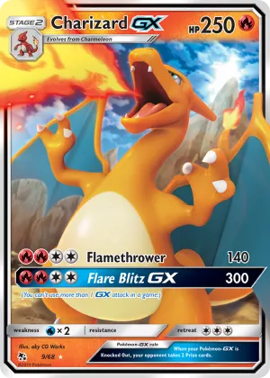 Charizard-GX Pokémon Hidden Fates #9 Holo