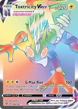 Toxtricity VMAX Pokémon Rebel Clash #196 Holo