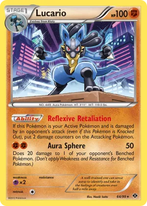 Lucario Pokémon Next Destinies #64 Reverse Holo