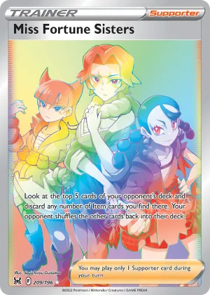 Miss Fortune Sisters Pokémon Lost Origin #209 Holo