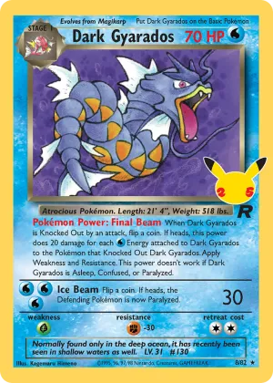 Dark Gyarados Pokémon Celebrations: Classic Collection #8 Holo