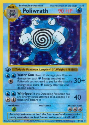 Poliwrath Pokémon Base #13 Holo