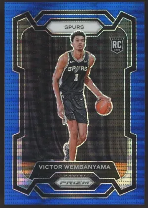 Victor Wembanyama 2023 Panini Prizm Basketball Blue Seismic #136