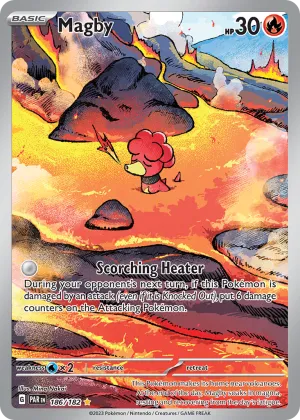 Magby Pokémon Paradox Rift #186 Holo