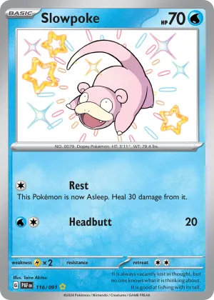 Slowpoke Pokémon Paldean Fates #116 Holo