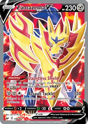 Zamazenta V Pokémon Sword & Shield #196 Holo