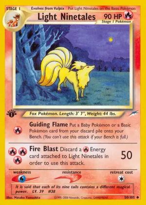 Light Ninetales Pokémon Neo Destiny #50 1st Edition