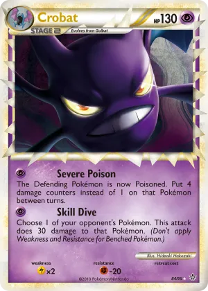 Crobat Pokémon HS—Unleashed #84 Holo
