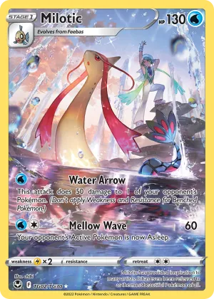 Milotic Pokémon Silver Tempest Trainer Gallery #TG02 Holo