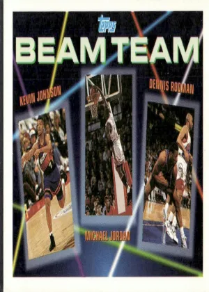 Kevin Johnson / Michael Jordan / Dennis Rodman 1992 Topps Beam Team Basketball #3