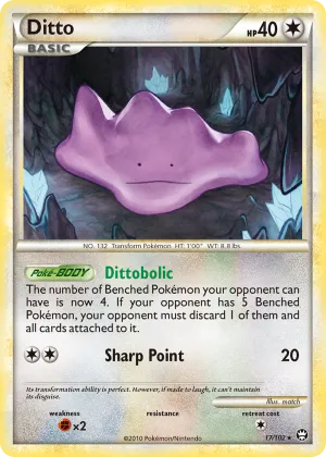 Ditto Pokémon HS—Triumphant #17 Reverse Holo