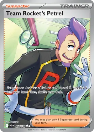 Team Rocket's Petrel Pokémon Destined Rivals #226 Holo