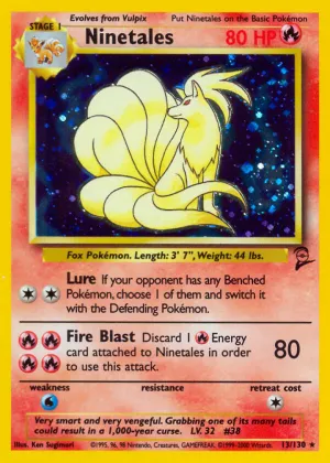 Ninetales Pokémon Base Set 2 #13 Holo