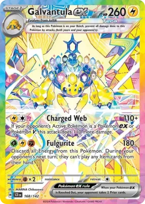 Galvantula ex Pokémon Stellar Crown #168 Holo