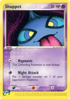 Shuppet Pokémon Dragon #43 Reverse Holo