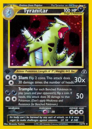 Tyranitar Pokémon Neo Discovery #12 Unlimited Holo