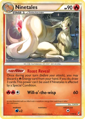 Ninetales Pokémon Call of Legends #17 Reverse Holo
