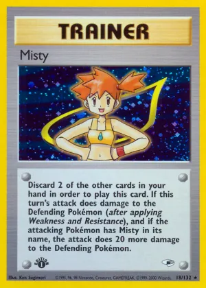 Misty Pokémon Gym Heroes #18 Unlimited Holo