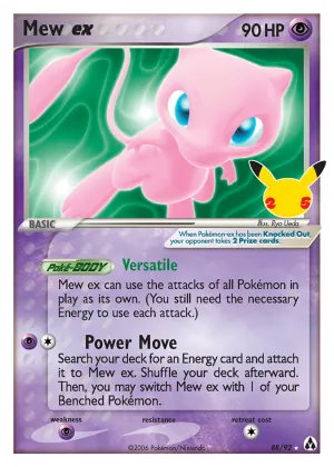 Mew ex Pokémon Celebrations: Classic Collection #88 Holo