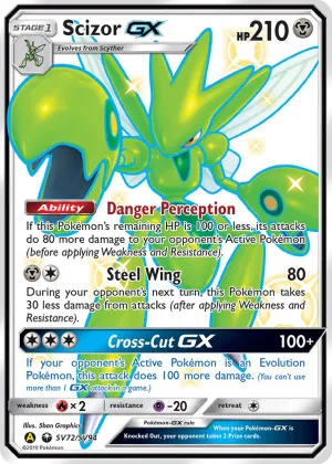 Scizor-GX Pokémon Hidden Fates Shiny Vault #SV72 Holo