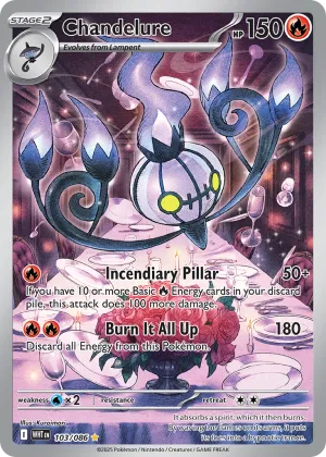 Chandelure Pokémon White Flare #103 Holo
