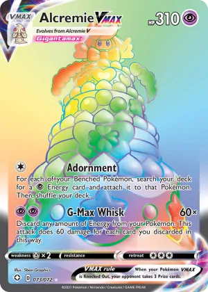 Alcremie VMAX Pokémon Shining Fates #73 Holo