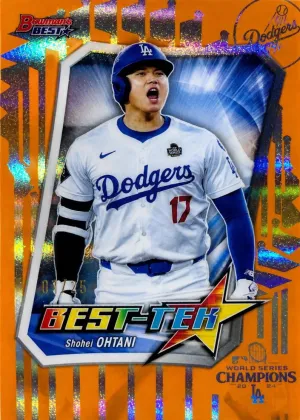 Shohei Ohtani 2025 Bowman's Best Tek Baseball Orange #BT-28