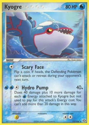 Kyogre Pokémon Emerald #15 Reverse Holo