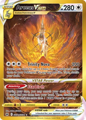 Arceus VSTAR Pokémon Crown Zenith Galarian Gallery #GG70 Holo