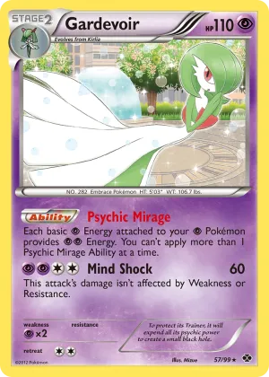 Gardevoir Pokémon Next Destinies #57 Holo