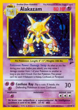 Alakazam Pokémon Base Set 2 #1 Holo
