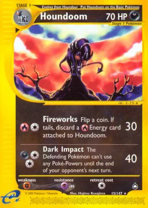 Houndoom Pokémon Aquapolis #15 Reverse Holo