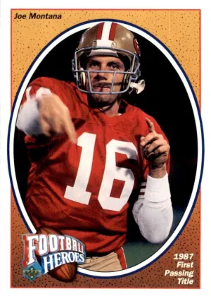 Joe Montana 1991 Upper Deck Football Heroes Football #4