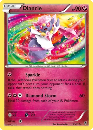 Diancie Pokémon Phantom Forces #71 Holo