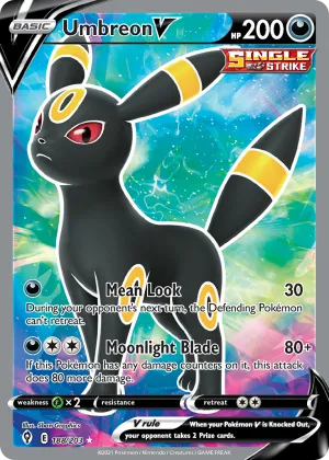 Umbreon V Pokémon Evolving Skies #188 Holo